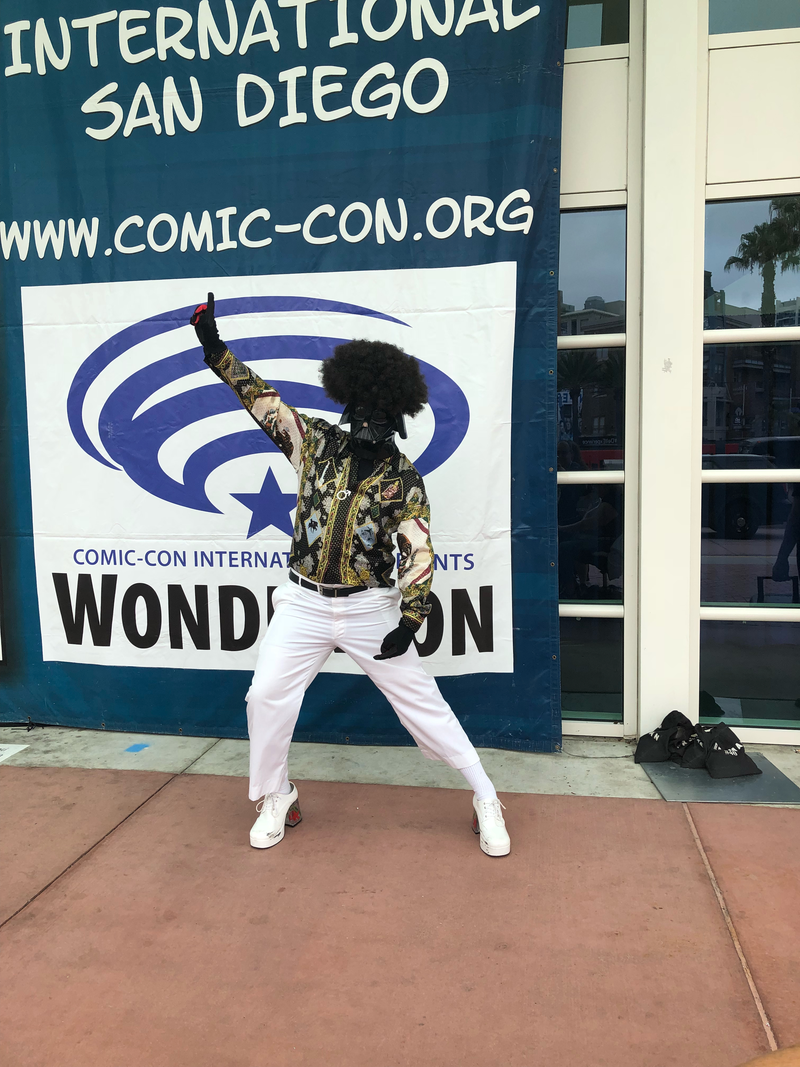 Never underestimate the power of the funky side of the Force when Disco Darth is around.